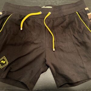 Black Men’s Shorts with Yellow Accents by ADDICTED